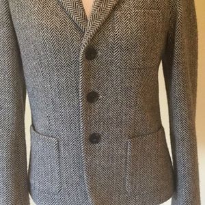 Black and cream Herringbone blazer